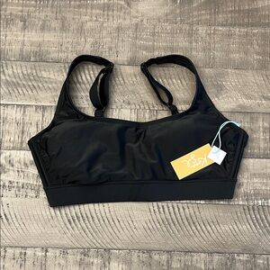 Kona Sol Classic Black Bikini Top Hidden Underwire
